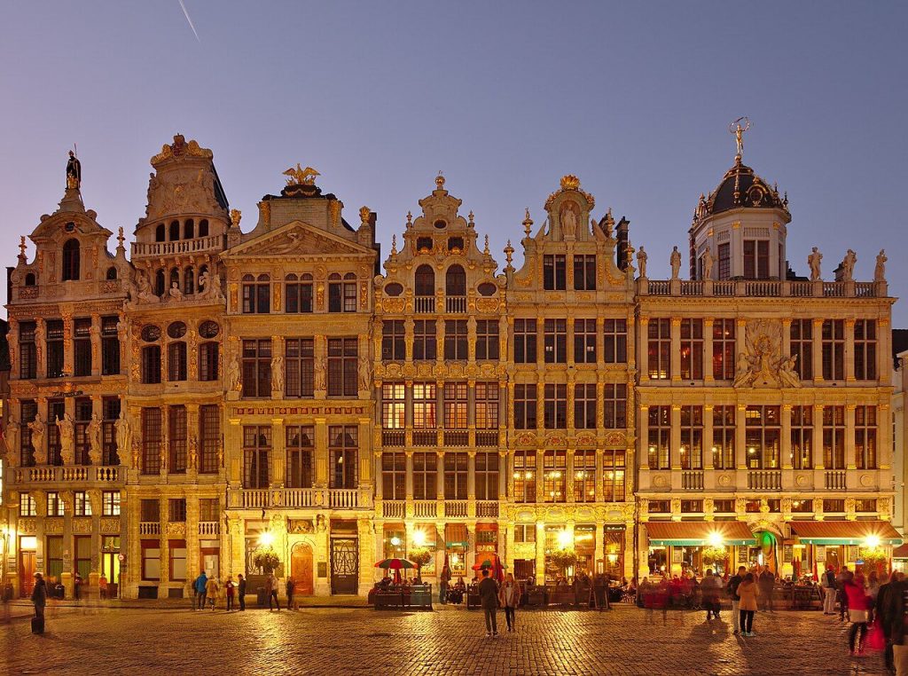 Grand-Place in Brussels at dusk